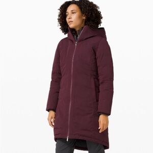Lululemon Snow Warrior Parka Garnet Size 4 EUC
